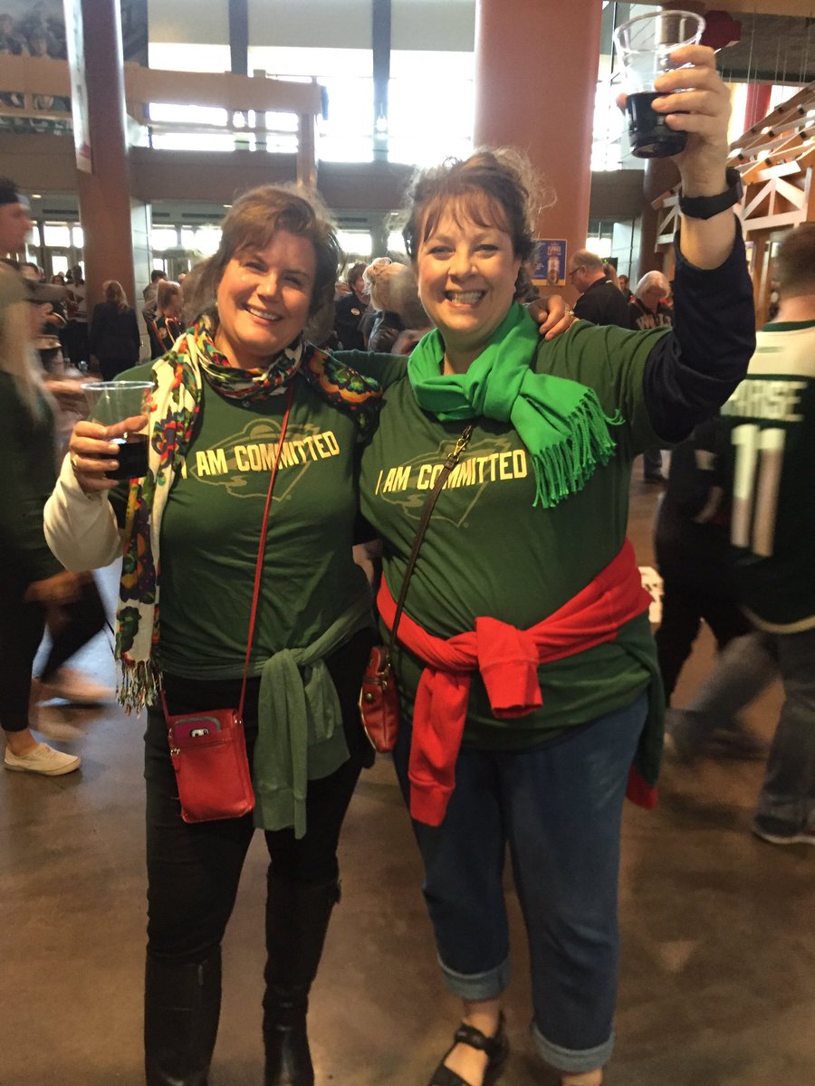 mnwildstm's tweet photo. #findasth Sarah and Crystal wearing them proud! https://t.co/OTUW7UBq83