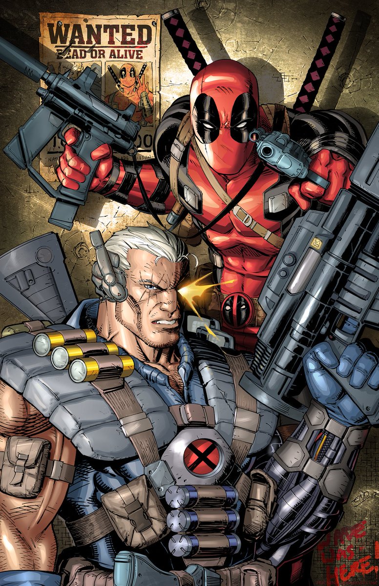 ericninaltowski's tweet photo. Final colors all done! #Deadpool and #Cable will be @WonderCon 
Hunt down these wanted men at A-29 in #ArtistAlley #deadpoolcable #WCA 💣💥 https://t.co/L3IYLeyh3M