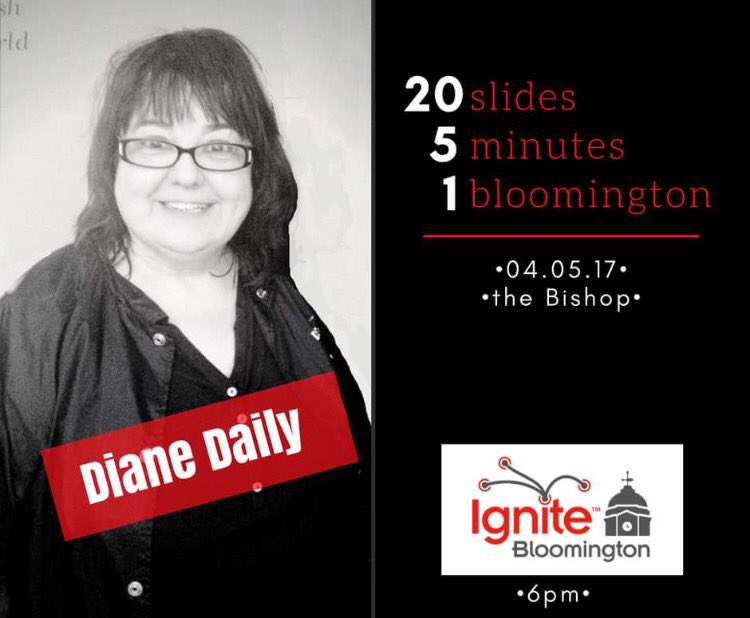 ignitebtown's tweet photo. Diane Daily is not a CSI but she played one on TV! #ignitebtown16 @TheBishopBar 04.05 - doors open at 5.30p https://t.co/VLT13SvlSd