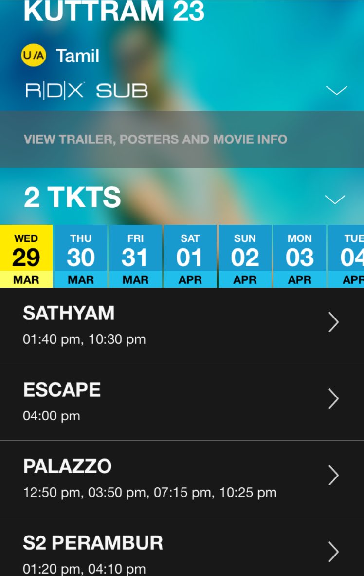 dirarivazhagan's tweet photo. #Kuttram23 - #SteadySuccess Thank U Again @SPIcinemas & other theatres 4 Increasing Screens in d 4th MidWeek @arunvijayno1 🙏🏻👍🏼 https://t.co/zLPqAVotDf