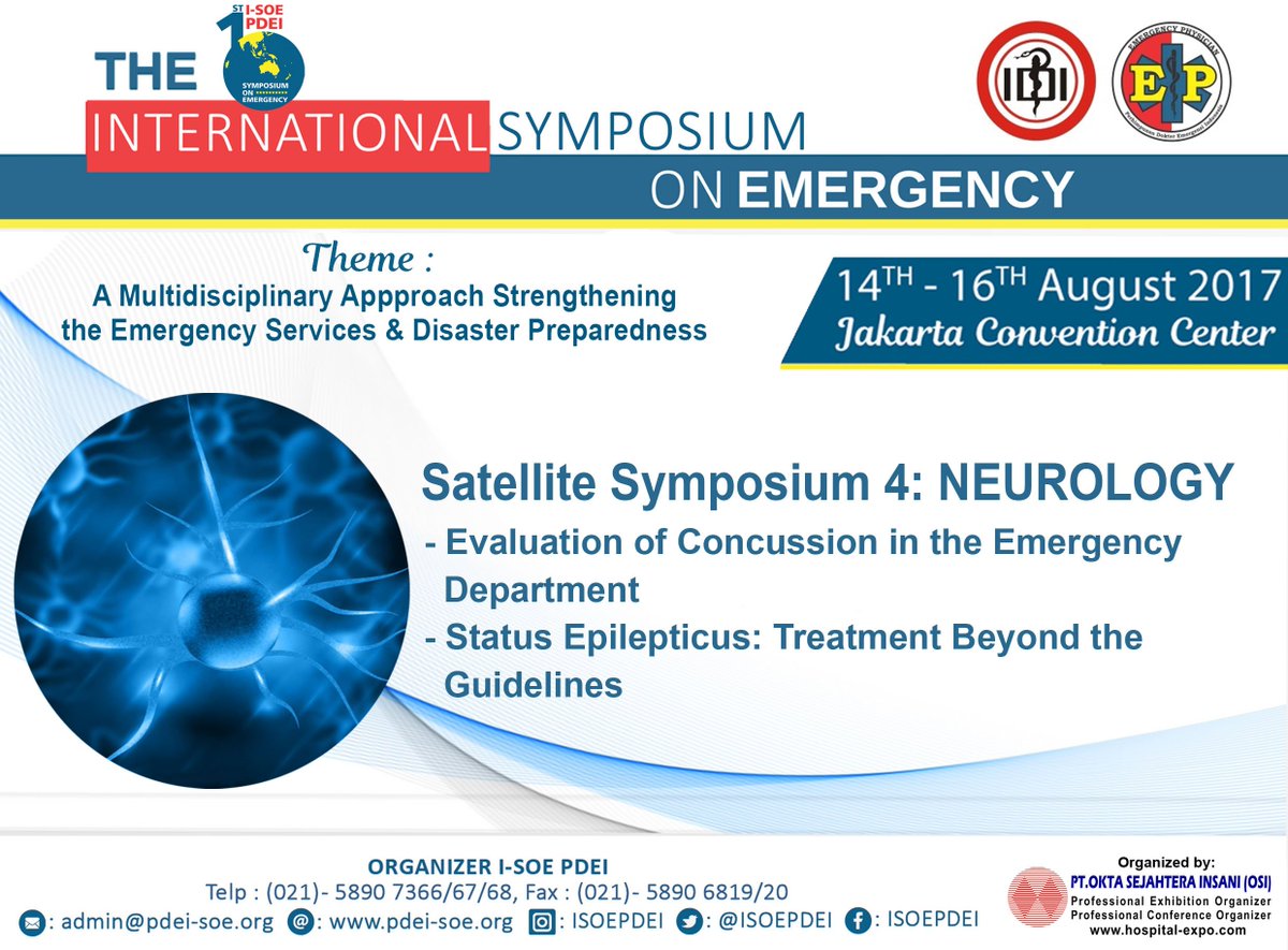 IsoePdei's tweet photo. NEUROLOGY
-Evaluation of Concussion in the Emergency Department
-Status Epilepticus:Treatment Beyond the Guidelines
*
admin@pdei-soe.org https://t.co/im01Qskn1E