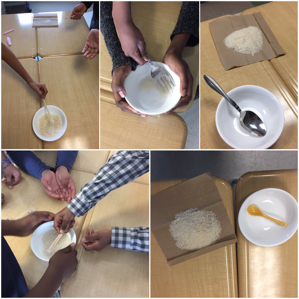 zonefrancaise's tweet photo. @RossDrive students learning about global inequalities. Using different tools to accomplish the same task. @PeelSchools #6F1 https://t.co/1dAsLwcoMZ