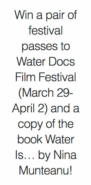 AlienNextDoor's tweet photo. Attend March 29-April 2 #WaterDocs Film Festival in #Toronto and you might get a copy of my book Water Is...https://t.co/LEd5YORN2l https://t.co/S53xBBryuQ