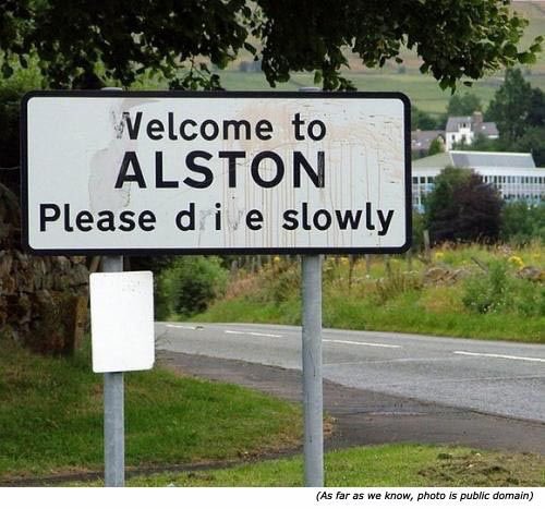 This worn sign is the perfect #amwriting prompt. My mind's already churning w/ideas about Alston &amp; what happens there. Love being a writer!