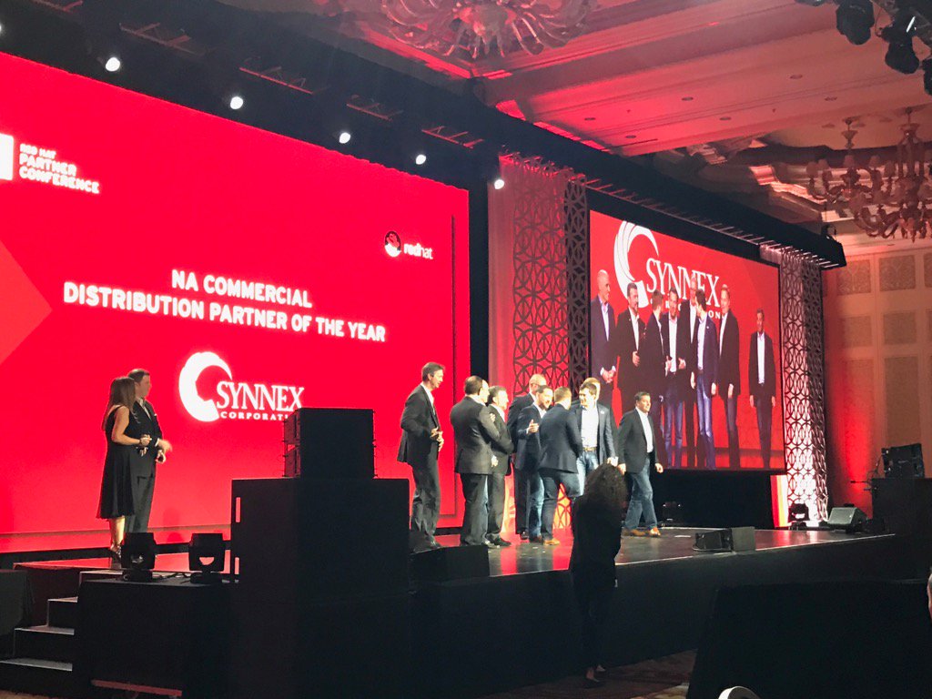 jackierolando's tweet photo. @SYNNEX wins Red Hat's North America Commercial Distribution Partner of the Year! #RedHatNAPC #SNXRedHatNAPC https://t.co/8GtuSiIhL8