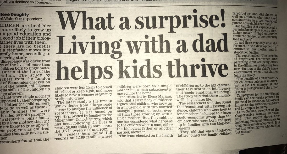MartinDaubney's tweet photo. Early contender for top @SkyNews story: shock positive news stories concludes "dad's are good for kids". @MBCoalition https://t.co/yxTG2Aubdf