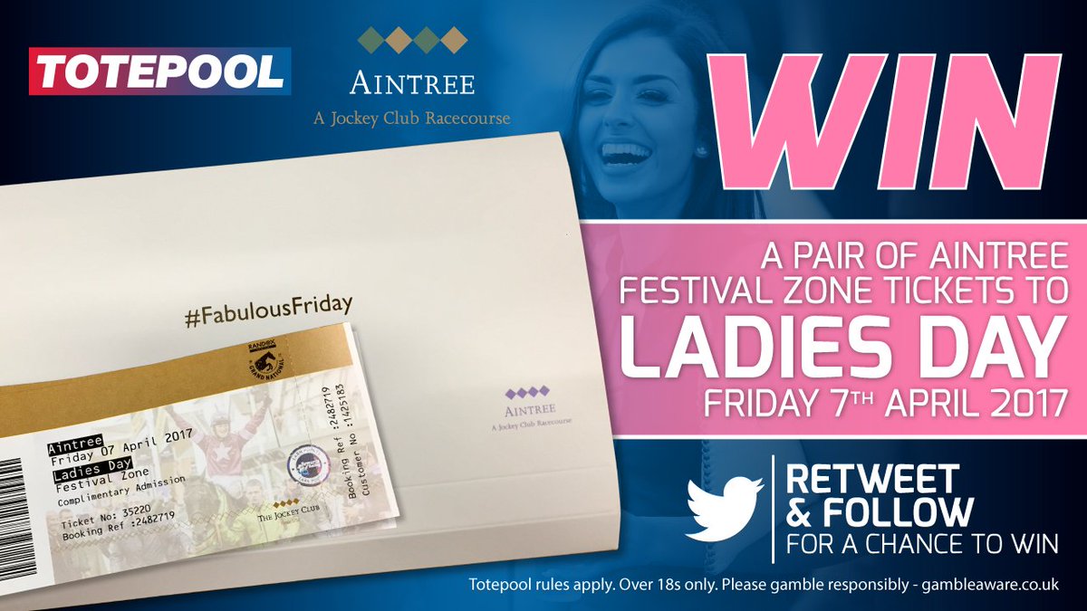 HorseRacingSpy's tweet image. One day closer to Ladies Day at @AintreeRaces!
We have one pair of Festival Zone tickets to give away!
More &amp;gt; bit.ly/AintLadies2017
