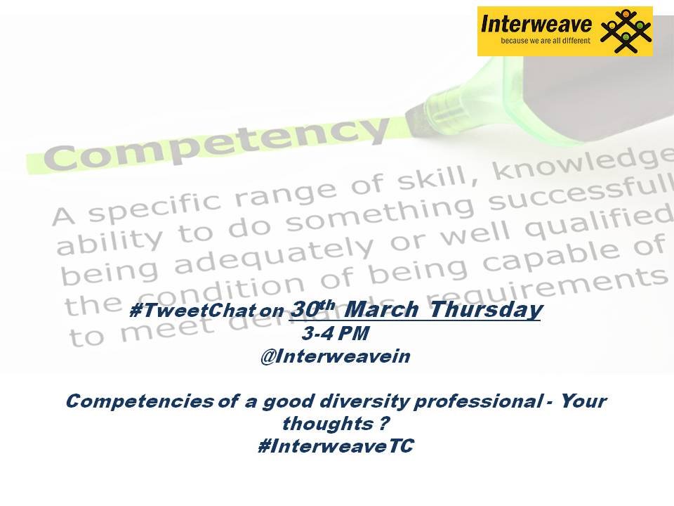 kunjal23's tweet photo. Just 24 hrs to go!!! @interweavein Tweetchat on : #Competencies of a good #diversity professional" via #InterweaveTC @Simranoberoi31 https://t.co/eC7RjlOo9R