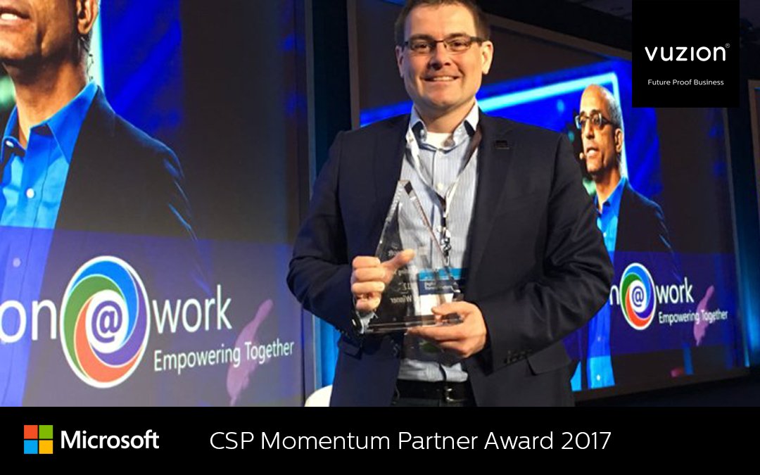 WayneHollomby's tweet photo. Delighted to be the winners of the @Microsoft CSP Momentum Partner of the Year Award!! πβ¨ https://t.co/ANYRRrpUOY #MSHost17 https://t.co/xyvHkktQ6b