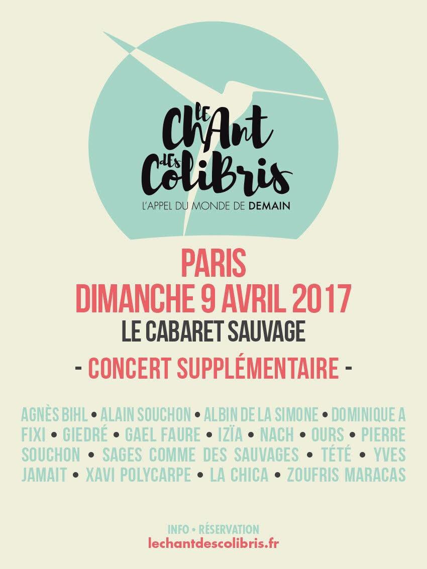 Nouvelle date pour la tournée du #chantdescolibris à Paris au Cabaret Sauvage ! Rendez vous le 9 avril. lechantdescolibris.fr