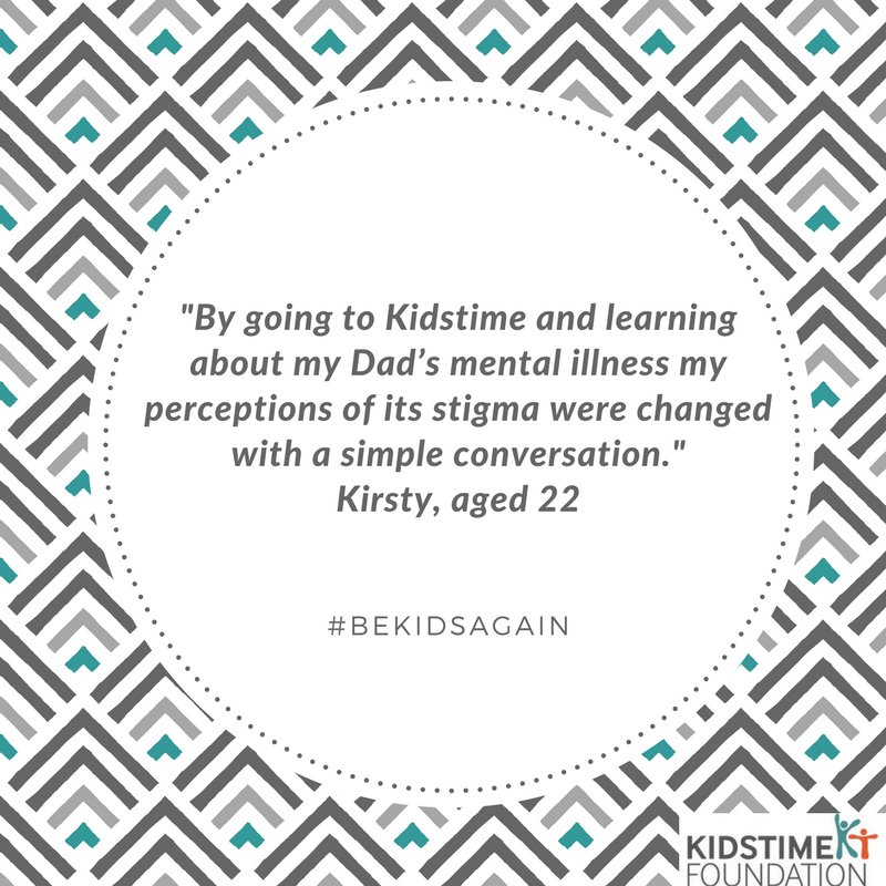 ourtimecharity's tweet photo. We're campaigning to help kids understand a parent or family member's #mentalillness to end #stigma & #BeKidsAgain #wednesdaywisdom https://t.co/yD6oF1LJ1o