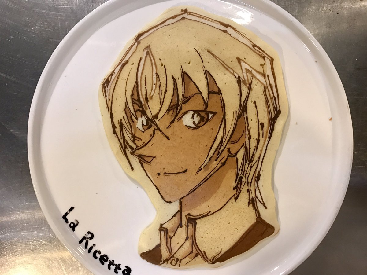Laricetta99 パンケーキアートの作り方 名探偵コナン 安室透 Detective Conan Amuro Toru Pancakeart パンケーキアート