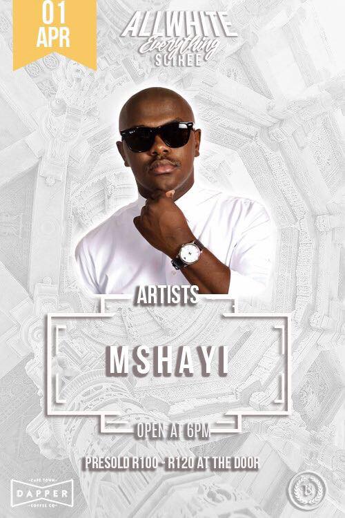 TrailBlazerWP's tweet photo. @Mshayi_Mbeki _ The Dance Floor Filler Specialist.
Dapper |  All White Everything Soiree | 01 April 
Get Your Tickets

#AWES https://t.co/J9wzXACYvC