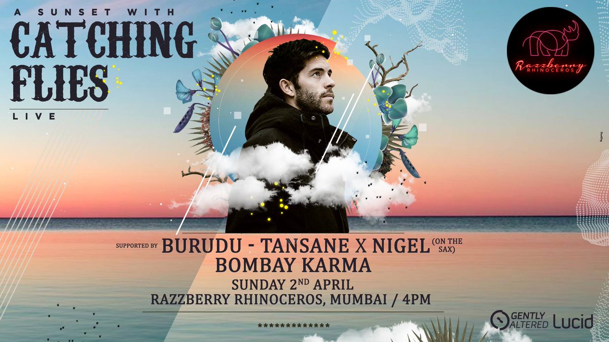 .<a href="/catchingfliesuk/">CATCHING FLIES</a> is all set to take you on a surreal ride by the sea with support by our local heroes at the newly opened <a href="/RazzRhino/">Razzberry Rhinoceros</a> 🌅🌴🎶