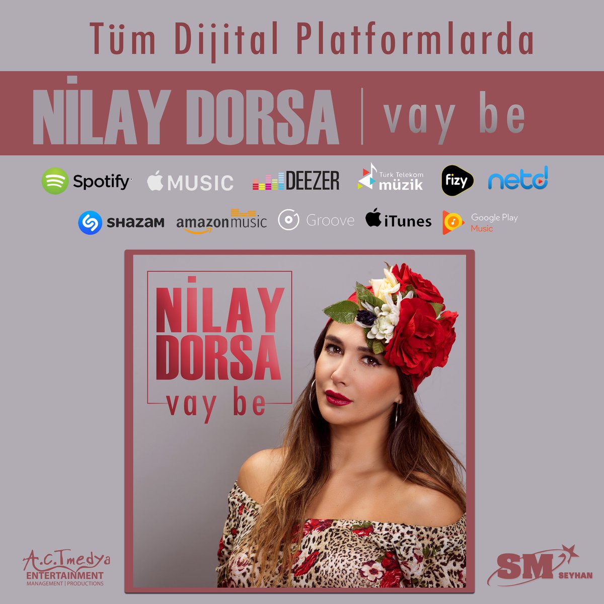 ACTmedya's tweet photo. NİLAY DORSA "Vay Be" isimli yeni çalışması ile an itibari ile tüm dijital platformlarda ... @nilay_dorsa @AhmetCanTekin @seyhanmuzikcom https://t.co/NSEFt1BFqS