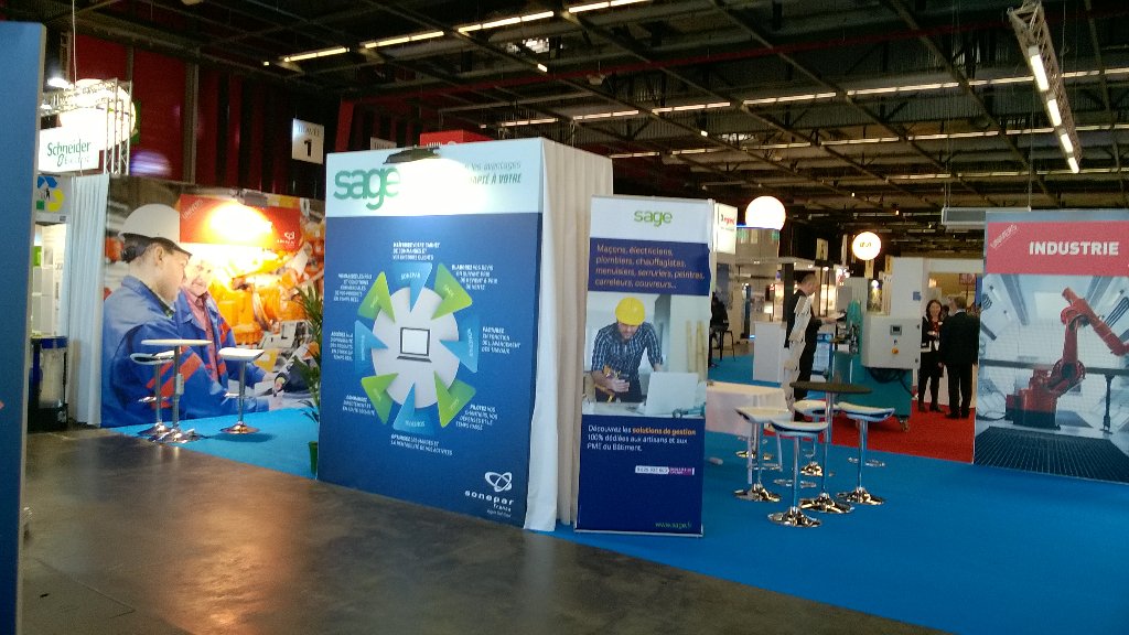 DanielMarache's tweet photo. #Sidec,@sagefrance,@Sonepar. Ouverture Sidec Sud Ouest.Sage présent avec ses partenaires @Batigest i7. https://t.co/MQRq0pvfm8