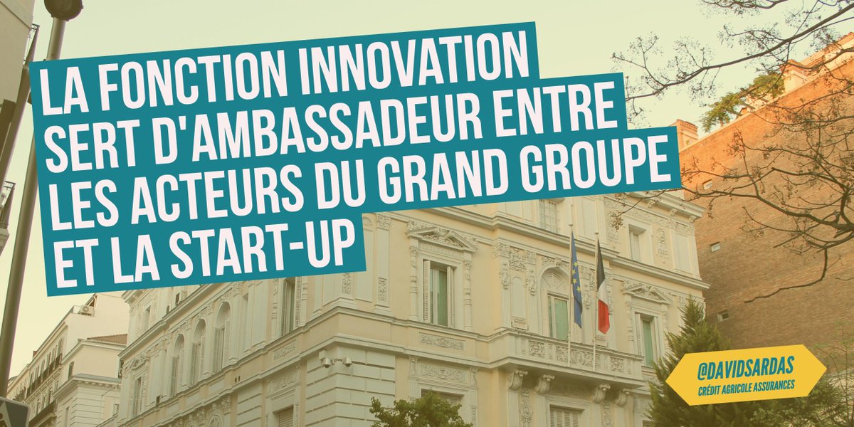 mattfblue's tweet photo. La fonction innovation sert d'ambassadeur entre les acteurs du grand groupe et la start-up. @DavidSardas @cercle_innov https://t.co/owmc8lefdM