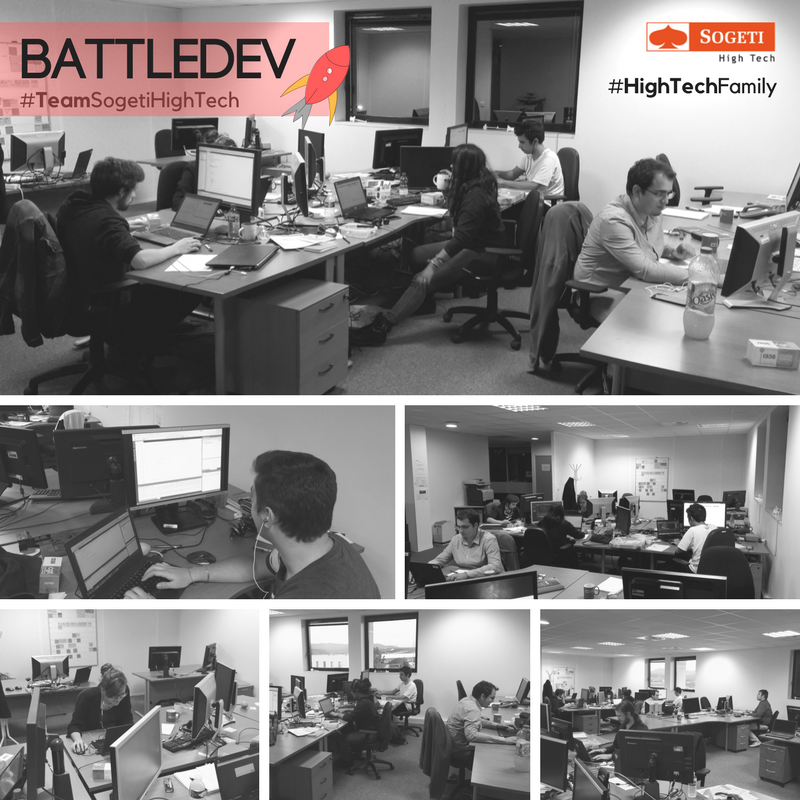 BerangereMARTZ's tweet photo. Retour en images sur la soirée #BattleDev ! La Team @SogetiHighTech1 en pleine action :) La #HighTechFamily en mode concentrée...ça fuse ! https://t.co/Ps3GBndzJJ