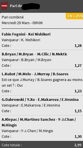 Digio831's tweet photo. 🎾🎾🎾Alors Ojd pas mal de double #ATPMiami #atpmasters1000 et toujours mon @keinishikori, j'ai choisi de mise sur les doubles expérimentés 🎾🎾🎾 https://t.co/3TQxviffBk