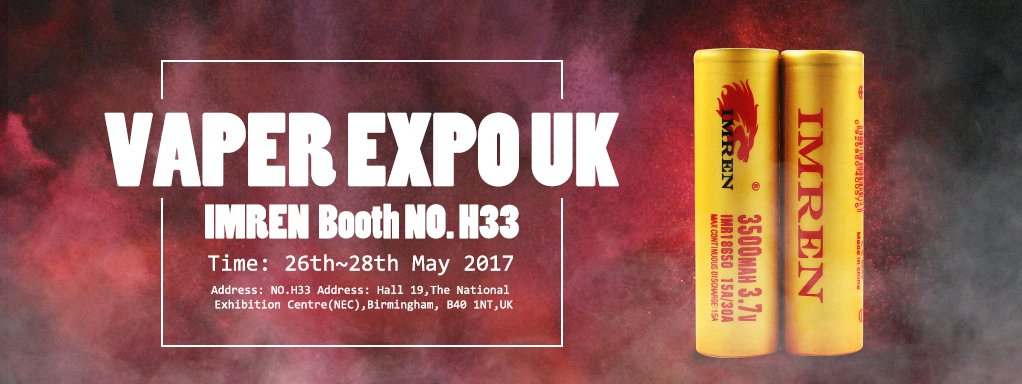 caroline_imren's tweet photo. #vapexpo #vapeshop #vapeUK #Birmingham #vape2016 #IMREN #IMRENbattery https://t.co/Dkqt6Ply9q