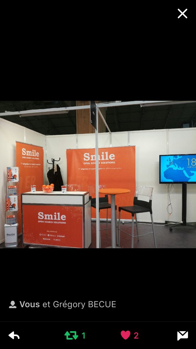 L'équipe <a href="/GroupeSmile/">Smile - I.T is open</a> prête à vous accueillir sur le salon @Documation2017