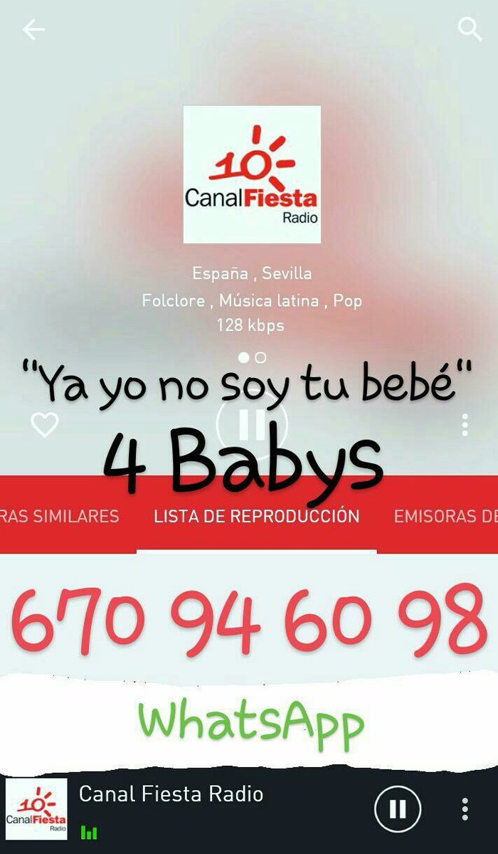 Orgullosas de presentar nuestra musica en <a href="/canalfiesta/">Canal Fiesta Radio</a>!  Buenos Días a tod@s #4babys