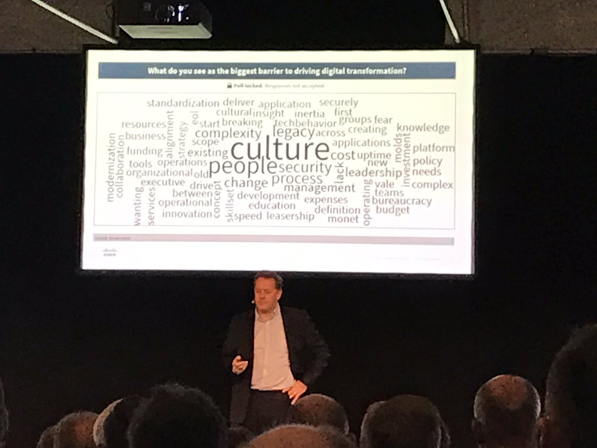 troelsglarsen's tweet photo. #ciscoconnectdk The biggest barrier to driving digital transformation is culture https://t.co/MhTPzo6QS8
