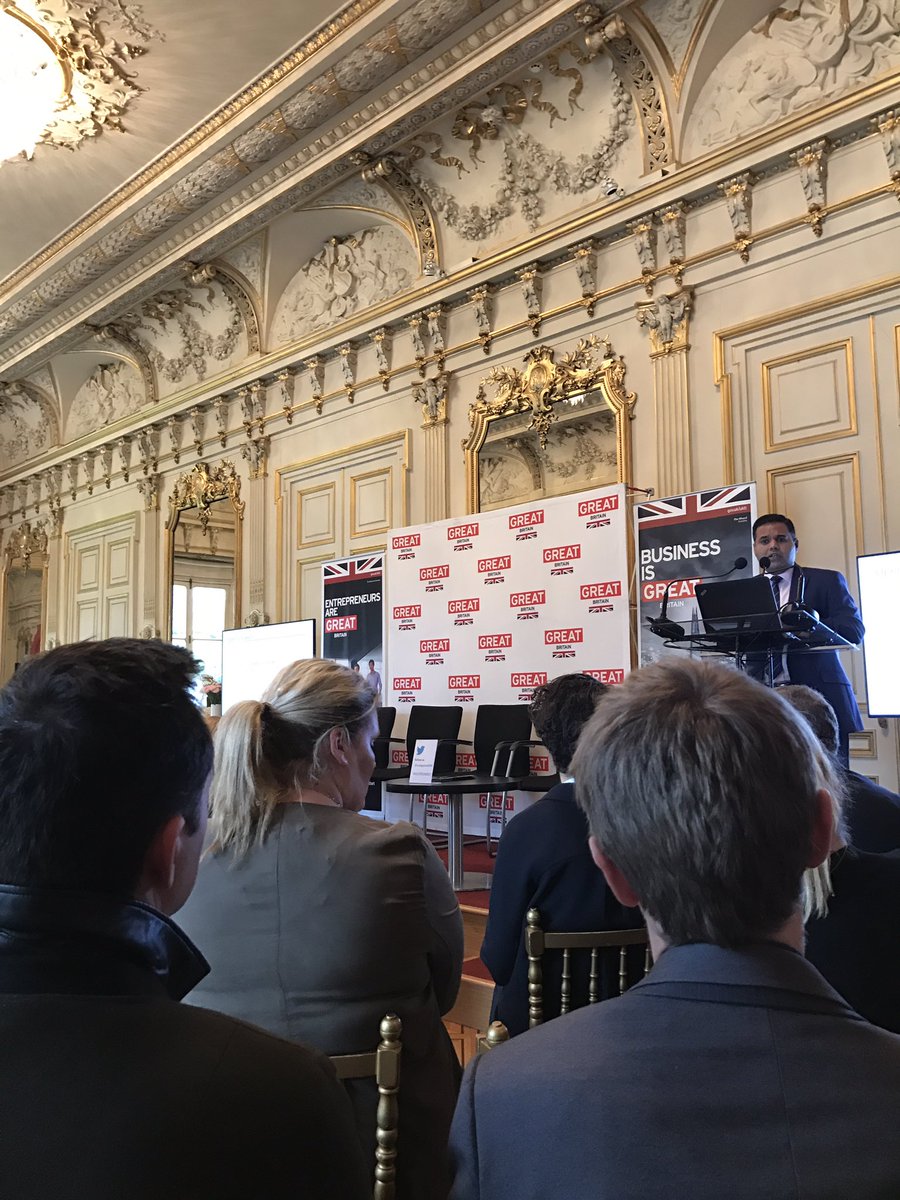 With @GotoGrow_London at The British Embassy in Paris, meeting VCs and fashion companies as we scale up abroad. #IoT #Trademission.