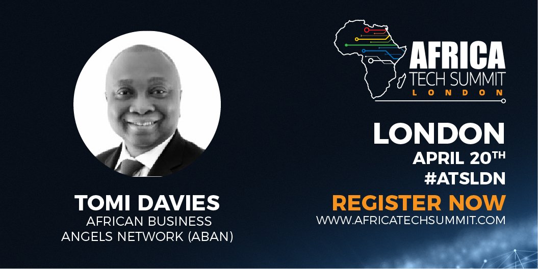 ABANAngels's tweet photo. How to Invest in African Tech Startups? Meet with @ABANAngels President @TomiDee in London April 20.  Register now https://t.co/jnayZqL4dq https://t.co/FCsmkd11fN
