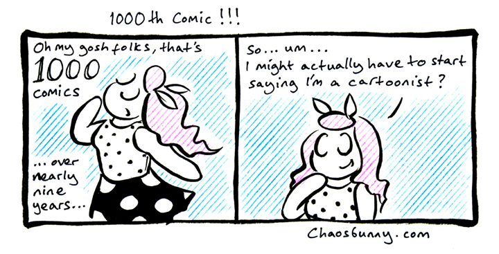 chaosbunny's tweet photo. Oh my wow, folks... this is my 1000th comic! <3 https://t.co/RqH0xx1egz #LotsOfComics #cartoons by @Emanix #FeelingAccomplished #wow https://t.co/alXm4SE5rt
