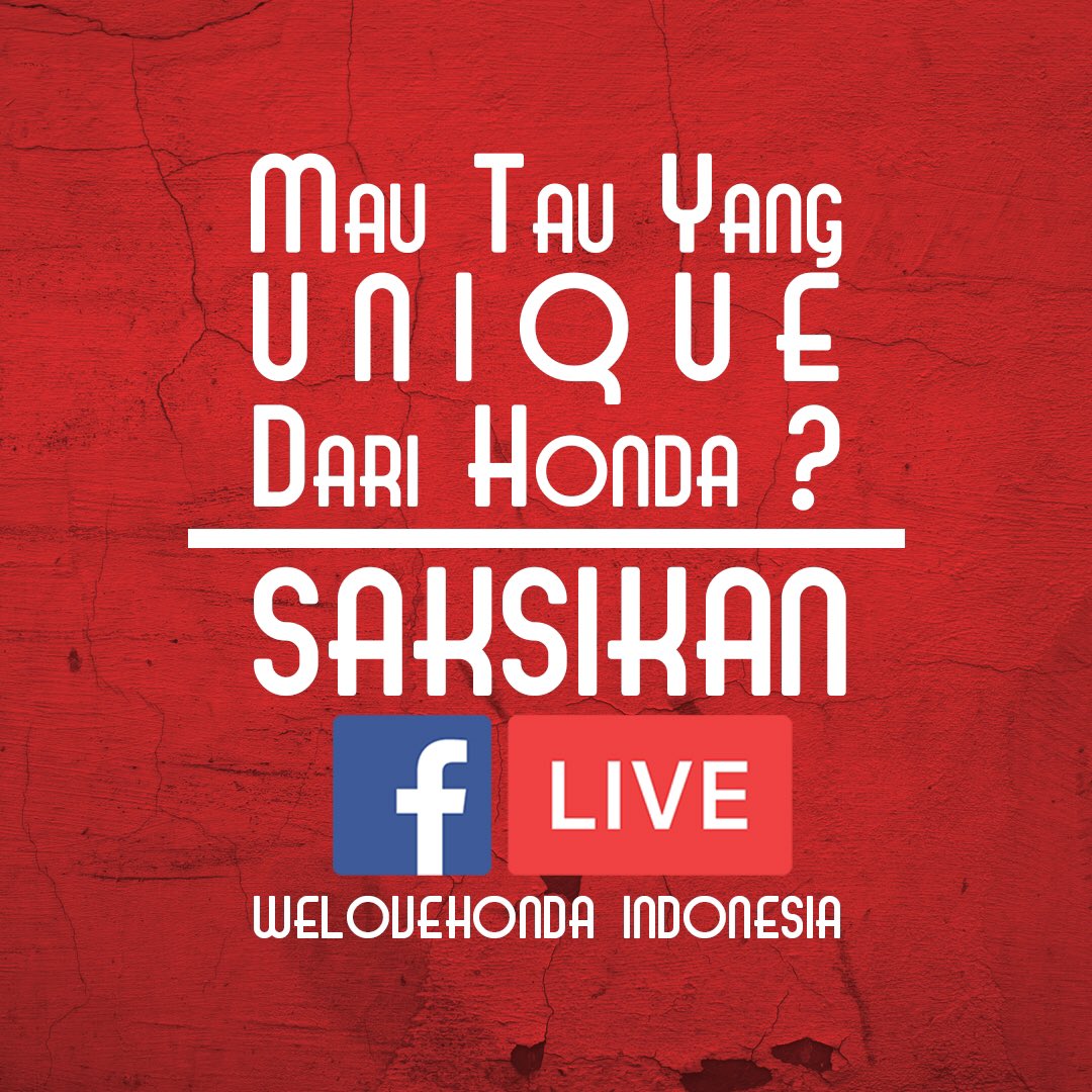 Nah, di Facebook Welovehonda nanti bakal ada Facebook Live lho! Pantengin terus ya Brosis.