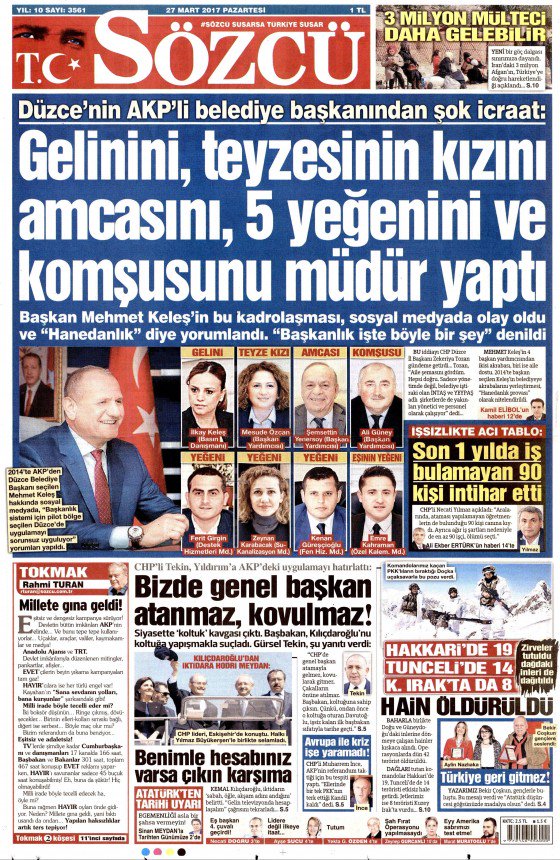 Hukuk, vicdan?
- Gelinini, teyzesinin kızını amcasını, 5 yeğenini ve komşusunu müdür yaptı
- Son 1 yılda iş bulamayan 90 kişi intihar etti