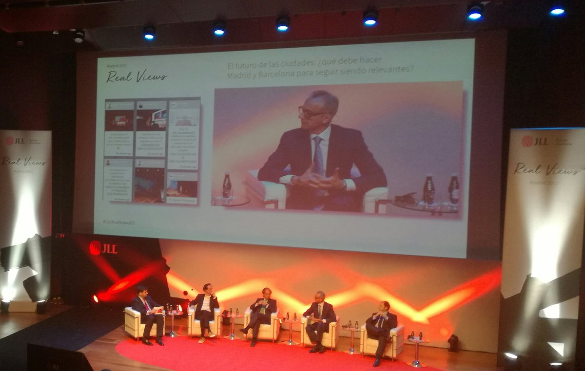 JLLSpain's tweet photo. Pere Viñolas: Tenemos grandes ciudades pero hay que ser críticos sobre nuestra capacidad de adaptarnos a grandes tendencias #JLLRealViewsES https://t.co/ajRgNrAjOo