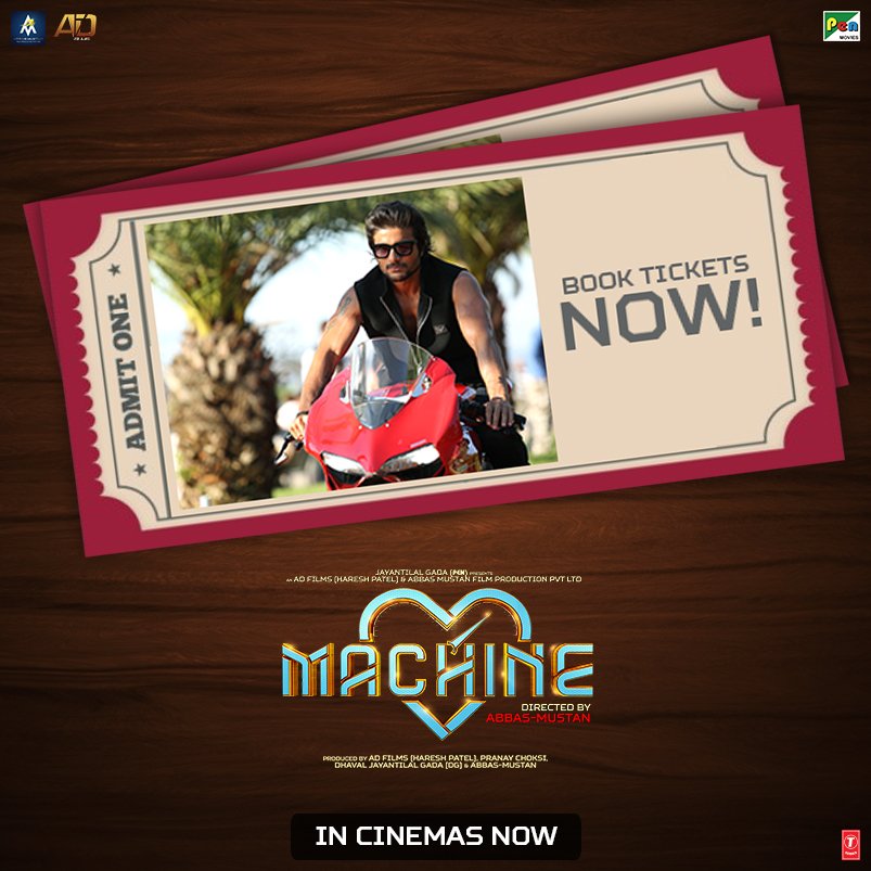 Don’t miss @theabbasmustan's high octane thrill ride, #Machine! Grab your tickets here – bit.ly/Machine-BookNow