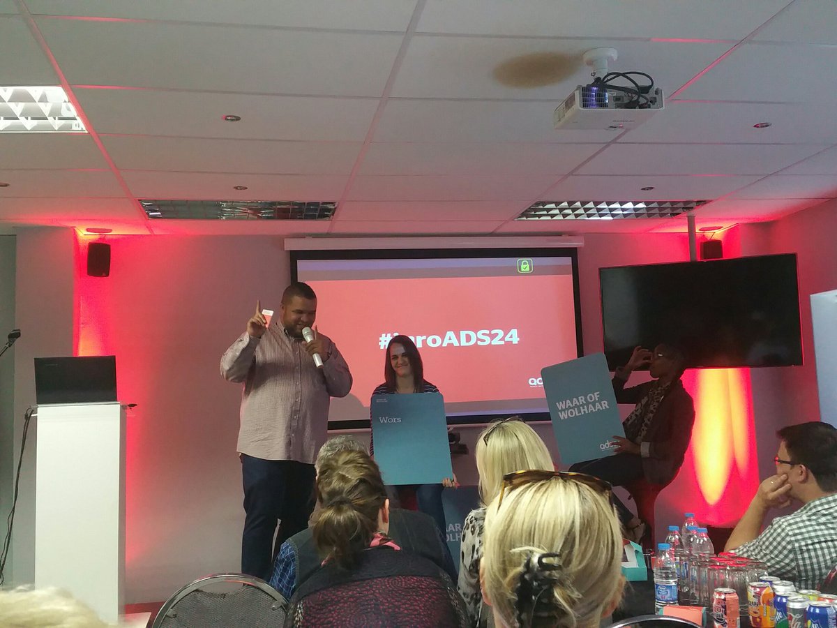 LauraChojnacki's tweet photo. #WaarofWolhaar final question...Steve Hofmeyr is mal oor...Koek. #inroADS24 @Ads24_News @JasonGoliath https://t.co/b5Jueusqp0
