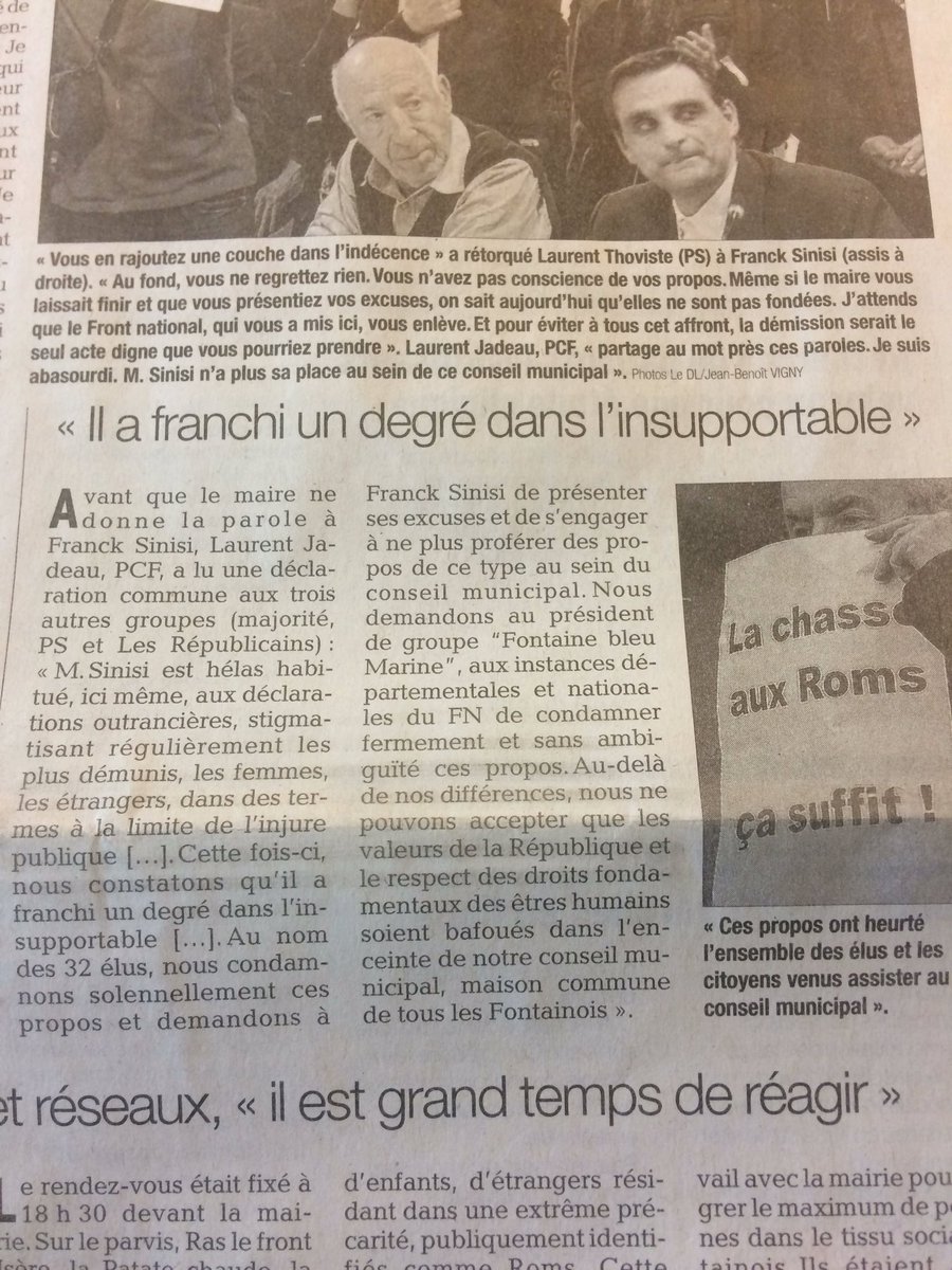 moncef_hrc's tweet photo. Passage dans le #dauphinélibéré apres l'action faite au #CM de la #VilleDeFontaine contre les propos haineux de #FranckSinisi #Résistance https://t.co/e0NoSAwHpu