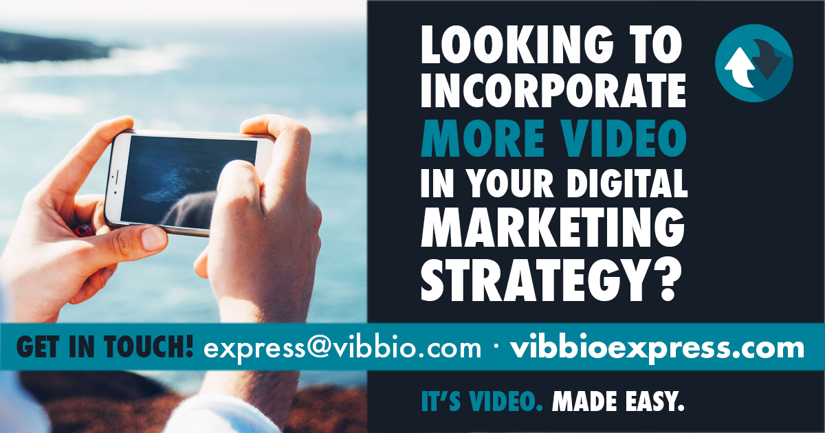VIBB_IO's tweet photo. Video is taking over, and it is time to bring your marketing up to speed! Don't know how? Get in touch! express@vibbio.com #VideoMadeEasy https://t.co/V7Vme9uosB