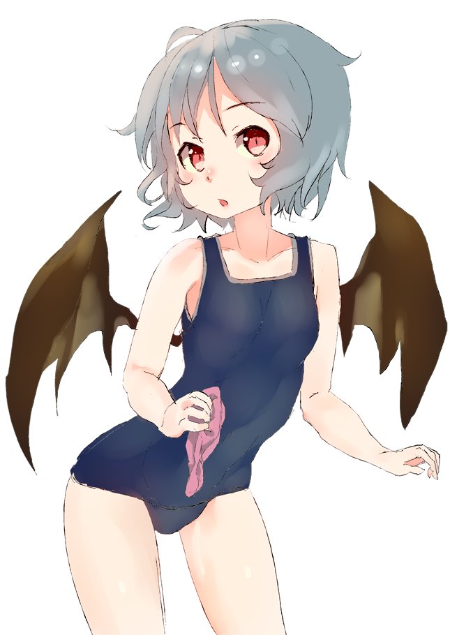 #深夜の真剣お絵描き60分一本勝負
スク水レミリア 