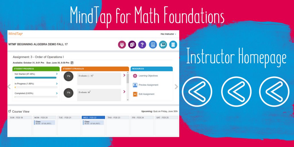 CengageLearning's tweet photo. How can #MindTap Math Foundations enhance your #DevMath classroom? https://t.co/7X17Dv4noq https://t.co/3XNO54L3gw