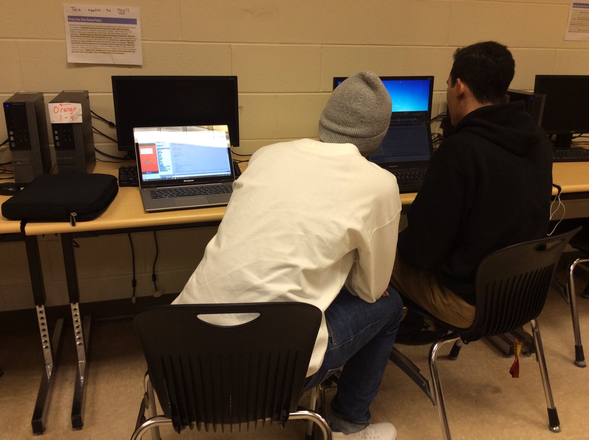 MrsWrightCS's tweet image. When you #BYOD to the ComputerLab to work on #APCSP #CreateTask @CollegeBoard #collaboration