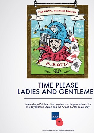 Book your table now for our British Legion pub quiz. Wednesday 26th April <a href="/7pm/">Huong Le</a> in our lavender room #BritishLegion #pubquiz #communityontap
