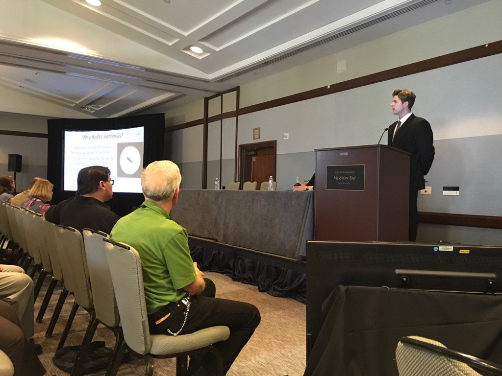 MSMVCD's tweet image. Great presentation by Brett Barner from @SYMVCD on the establishment of an Aedes sierrensis colony. #MVCAC2017