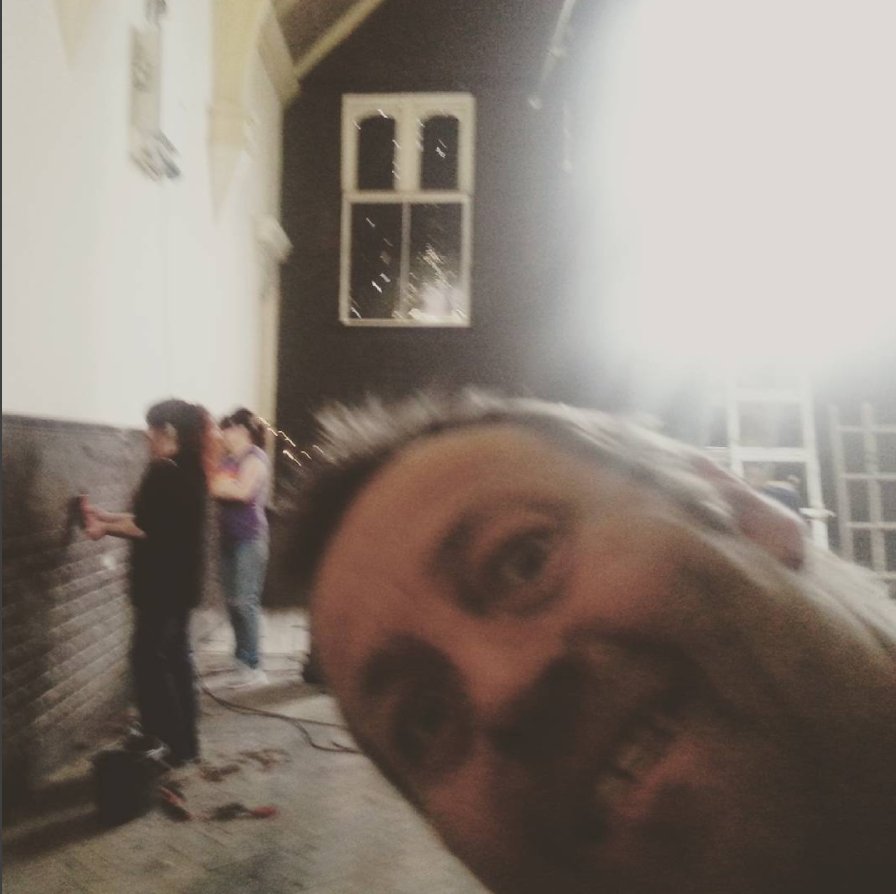 Things getting loopy as <a href="/theoldcourts/">The Old Courts</a> make finishing touches to their new community theatre, opening for the 1st time at #WiganArtsFest