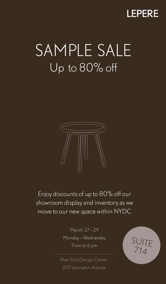 LEPEREinc's tweet photo. FINAL MARKDOWNS TODAY! https://t.co/As7iDTW2gg