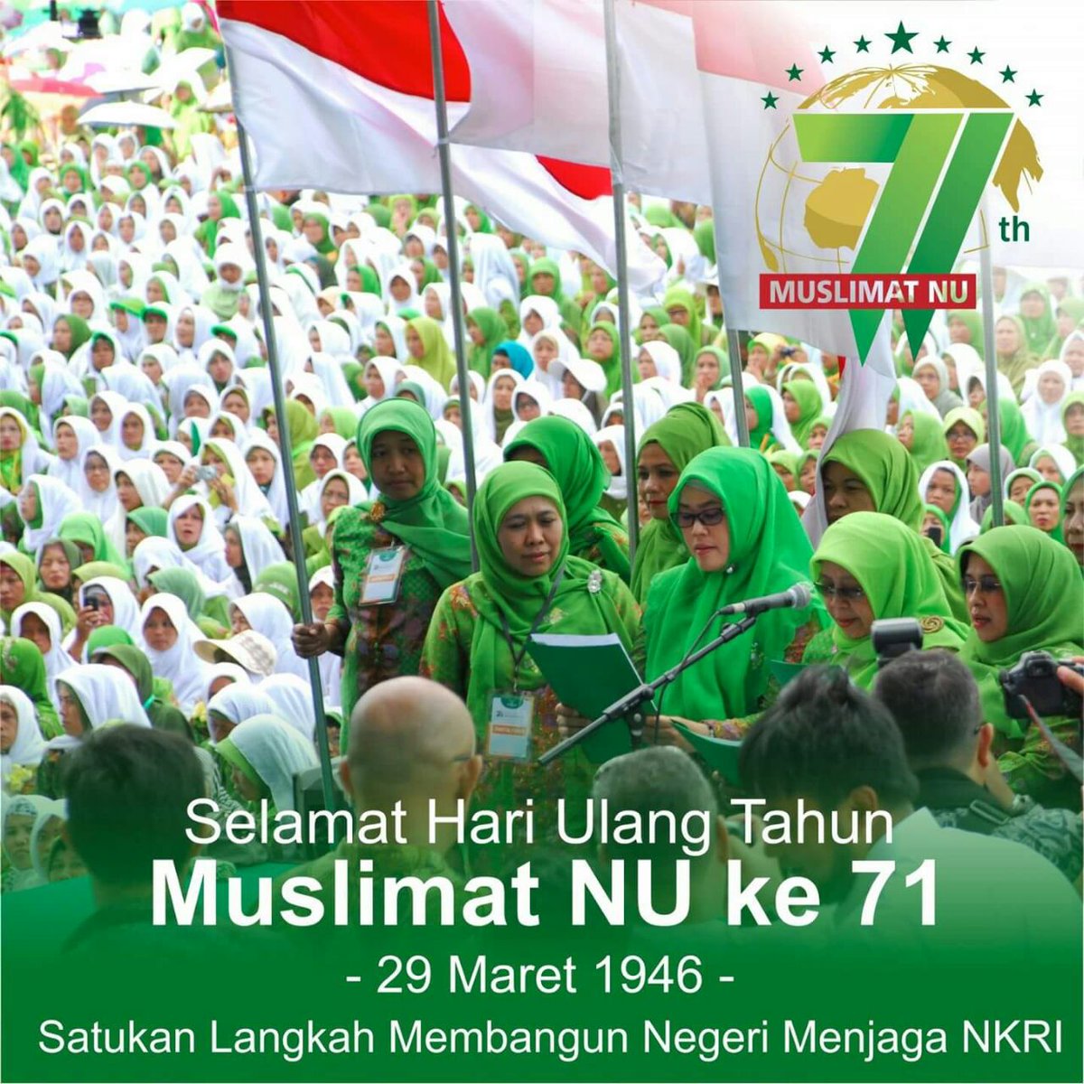 ppippnu's tweet photo. Program Muslimat NU paling implemantatif dan menyentuh permasalahan2 perempuan Indonesia selamat #Harlah71MuslimatNU https://t.co/BcHltB64xi