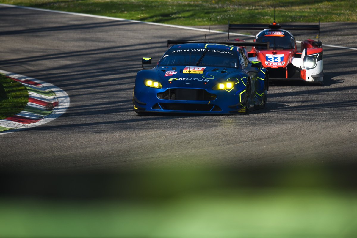 OfficialTFSport's tweet photo. A few cool pics of the #90 #Aston from earlier in the #EuropeanLMS #officialtest2017 and she looks good in the sunshine of #monza https://t.co/ItsiALc7Y5