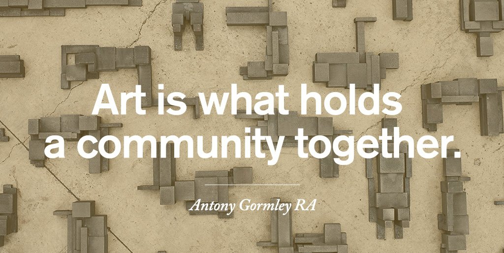 Poignant #Wednesdaywisdom from Sir Antony Gormley RA. More here: roy.ac/2ogIFUX