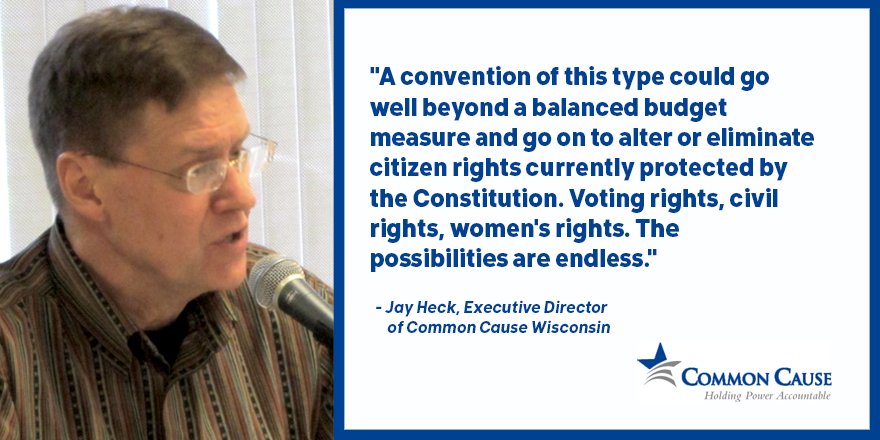 CommonCause's tweet photo. A constitutional convention is a dangerous path that could put every Americans' rights up for grabs.
https://t.co/HgBfslIQRE #wipolitics https://t.co/VqlrnV8Wqr