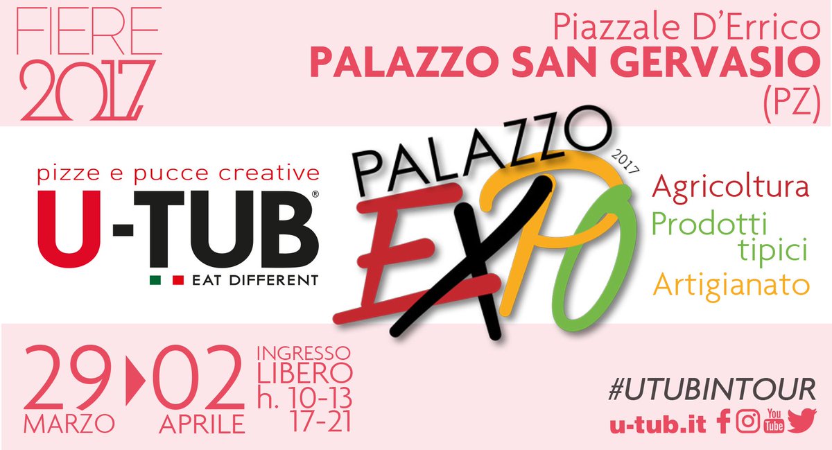 utubpizza's tweet photo. #utubintour #fiere
Siamo presenti a Palazzo Expo dal 29 marzo al 2 aprile.
Vi aspettiamo! https://t.co/ymGyS1I7Sj