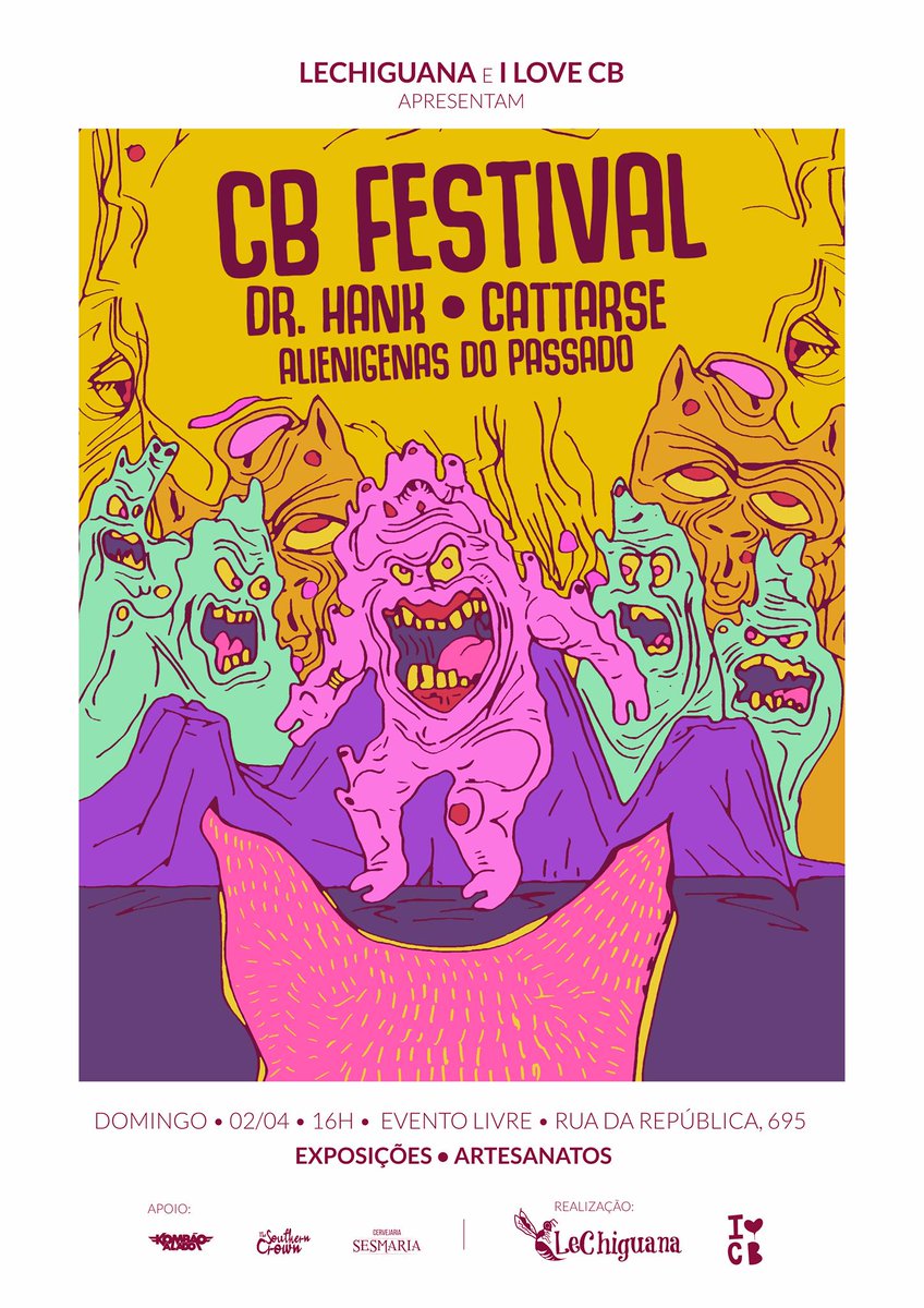 kombaoalado's tweet image. No próximo domingo vai rolar o #CBFestival! Confere o evento e fica ligado: goo.gl/L1U6zF